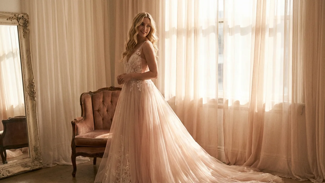 Blush Pink Wedding Dresses - 1