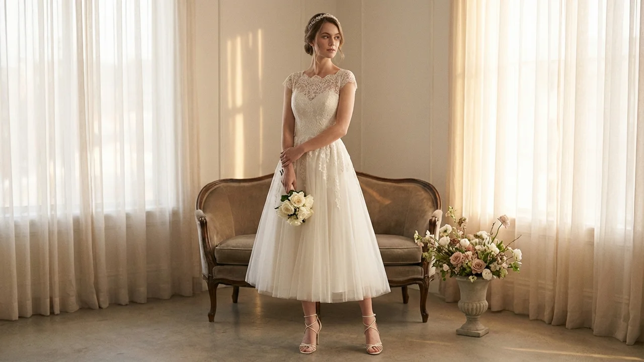 Tea Length Wedding Dresses - 1