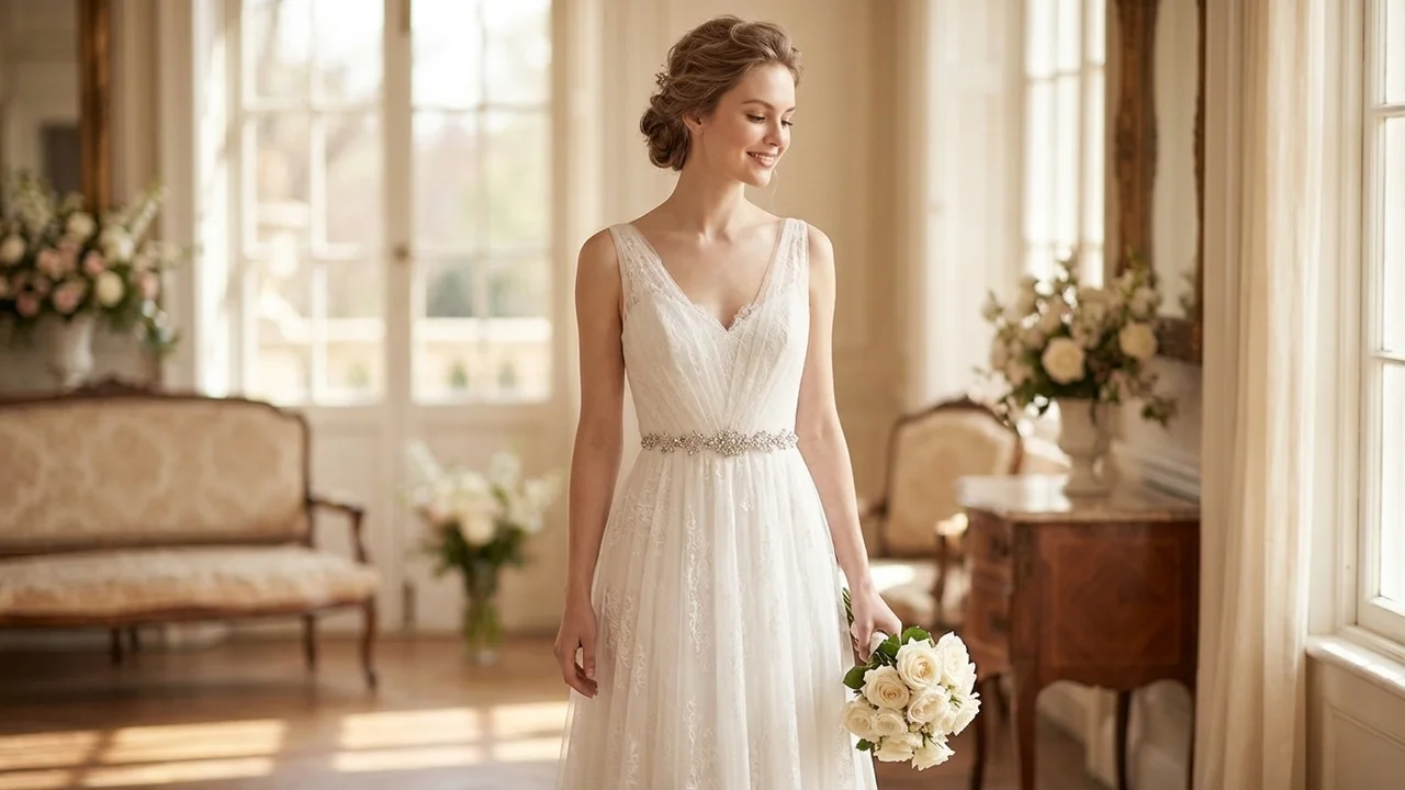 Crystal Vine Bridal Sash Belt - 5