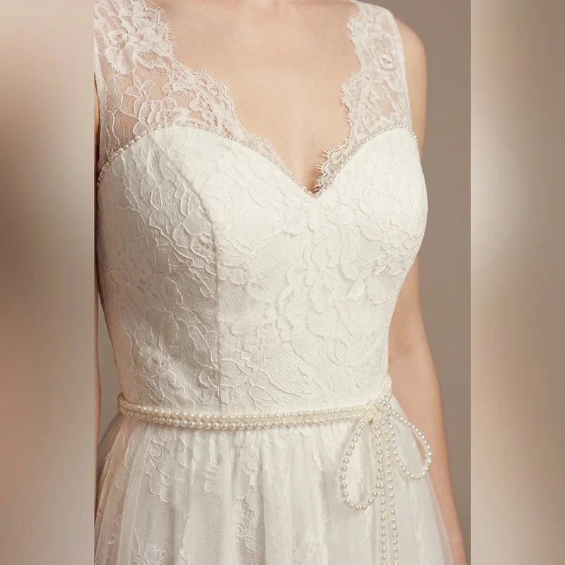 Pearl Beaded Bridal Belt - 3