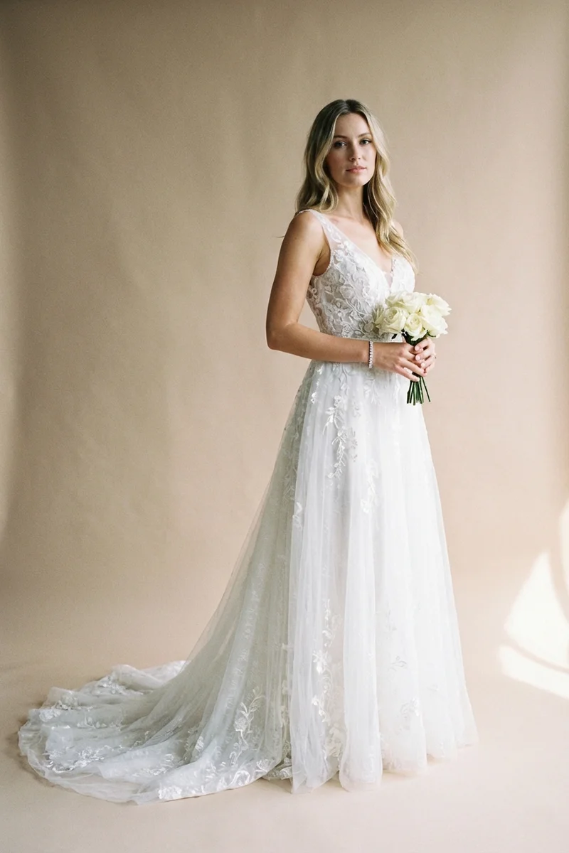 Isabella CZ Tennis Bridal Bracelet - 1