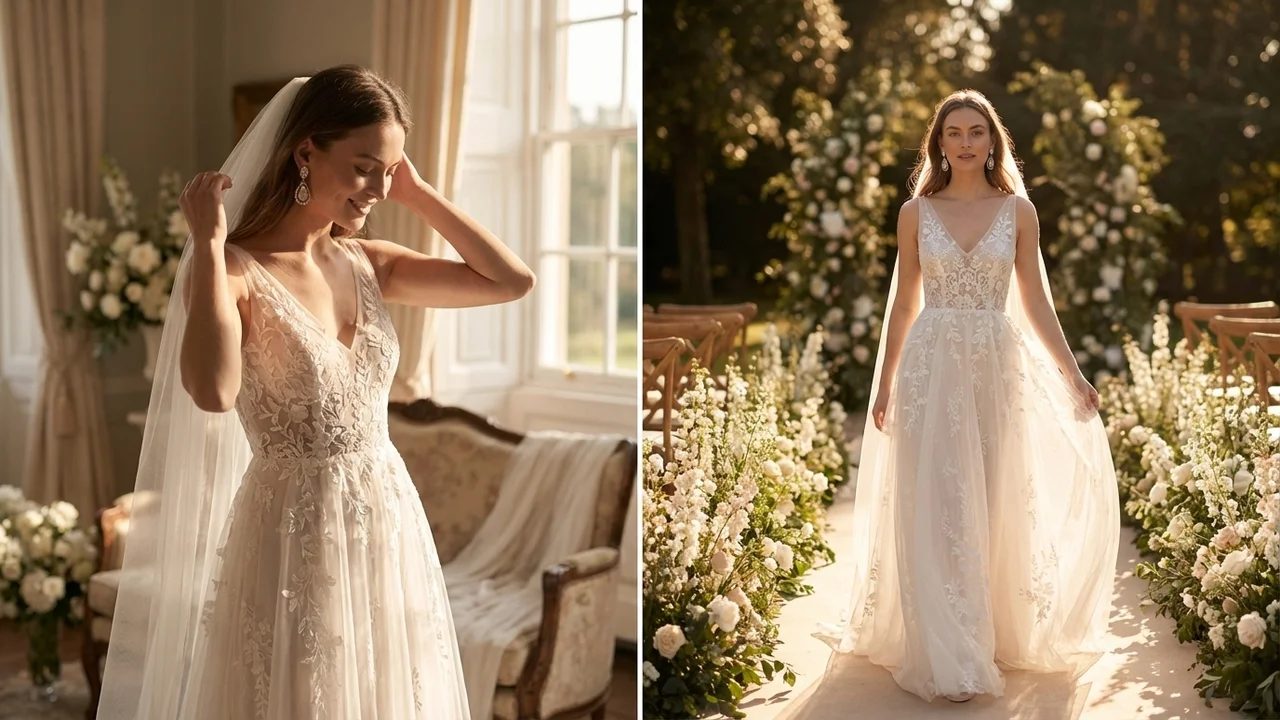 Aurora Crystal Drop Bridal Earrings - 5