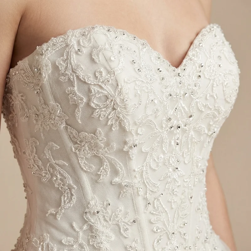 Ophelia Corset Tulle Strapless Wedding Dress - 3