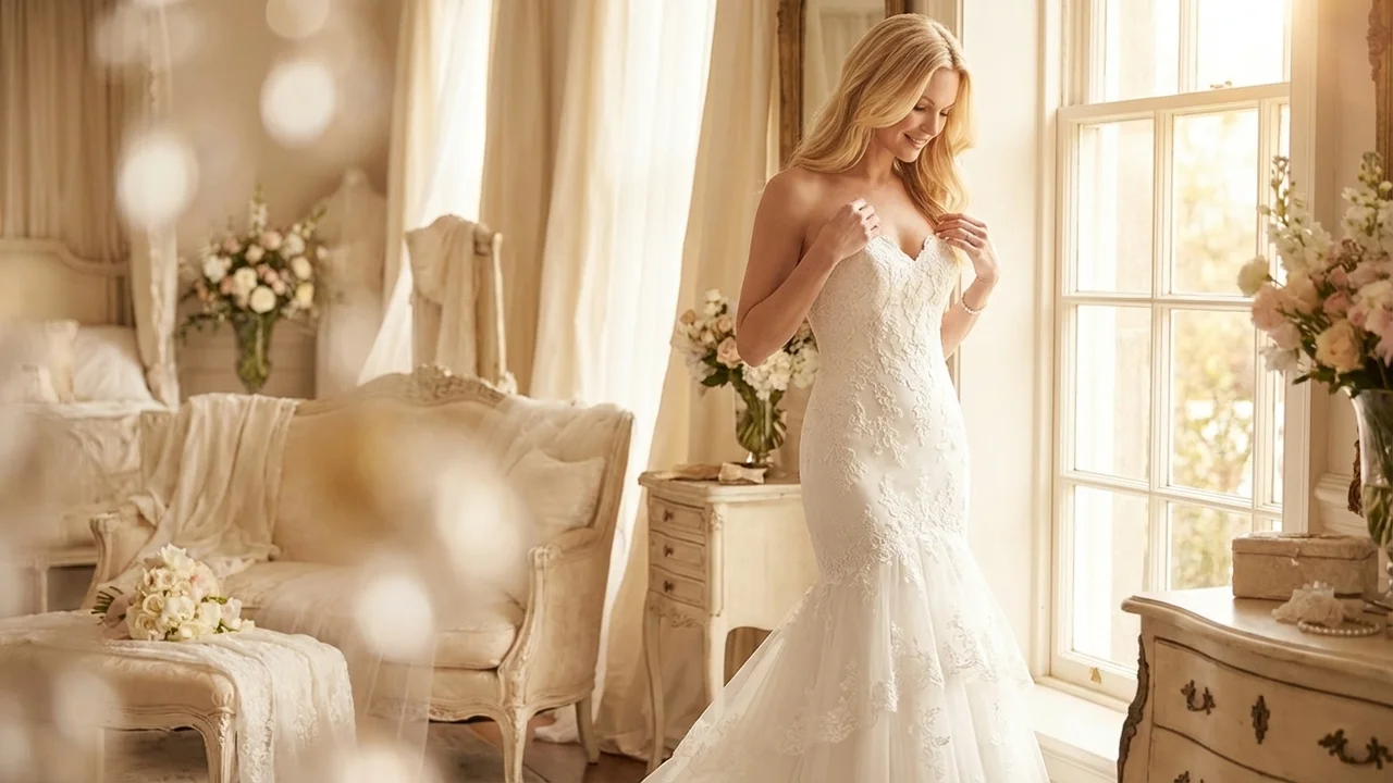 Valentina Corset Lace Mermaid Wedding Dress - 5