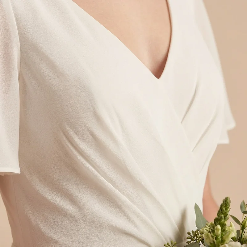 Harlow Chiffon Country Wedding Dress - 3