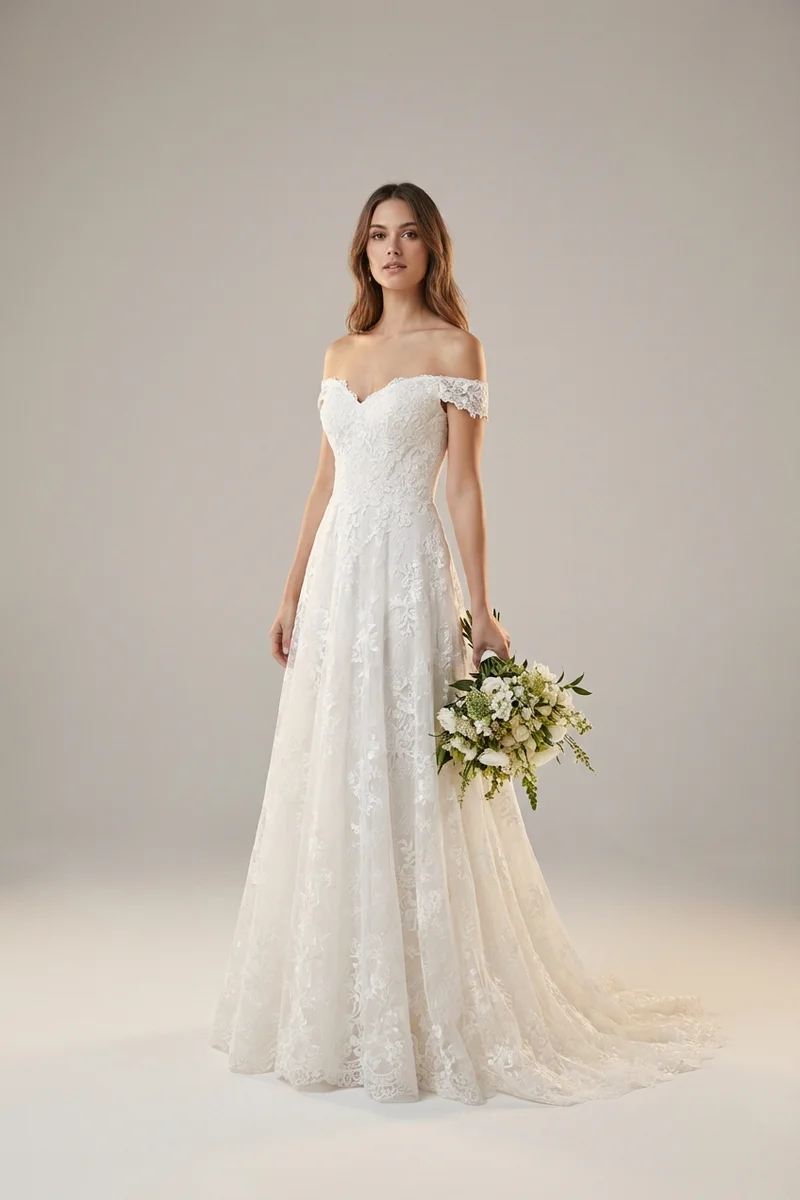 Magnolia Lace Corset Country Gown - 1