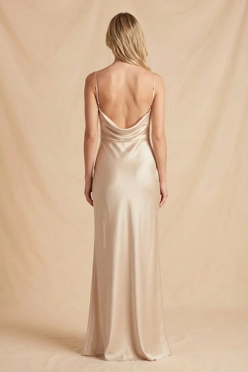 Simple Silk Slip Elopement Dress - 2