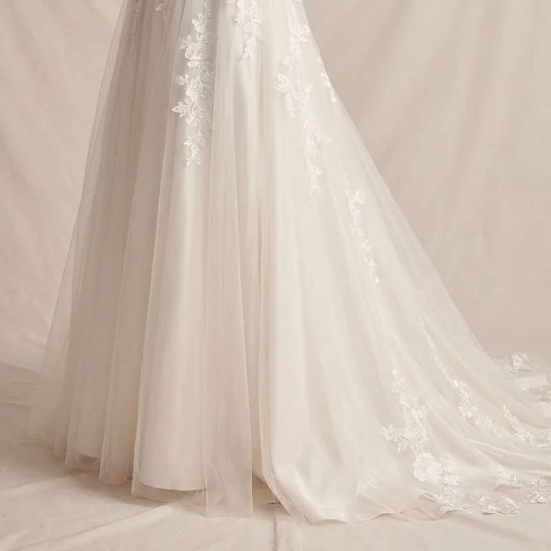 Anastasia Tulle Floor Length A-Line Gown - 4