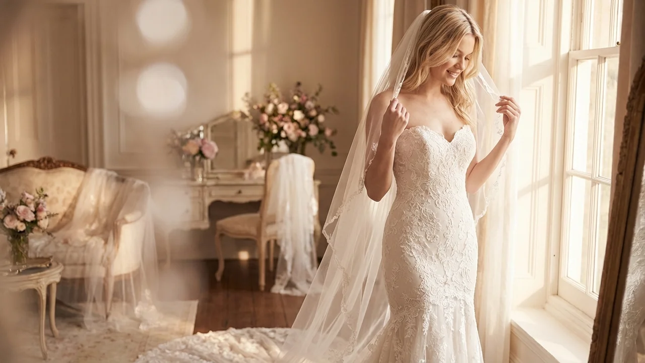 Lace Mermaid Wedding Dress — Final Sale - 5