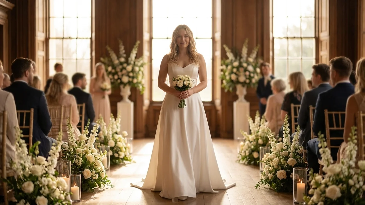 Seraphina Silk A-Line Wedding Dress - 5