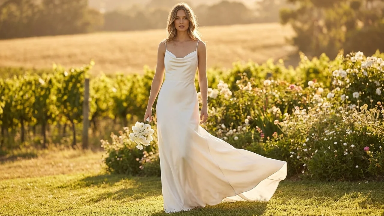 Estelle Satin Cowl Spaghetti Strap Slip Dress - 6