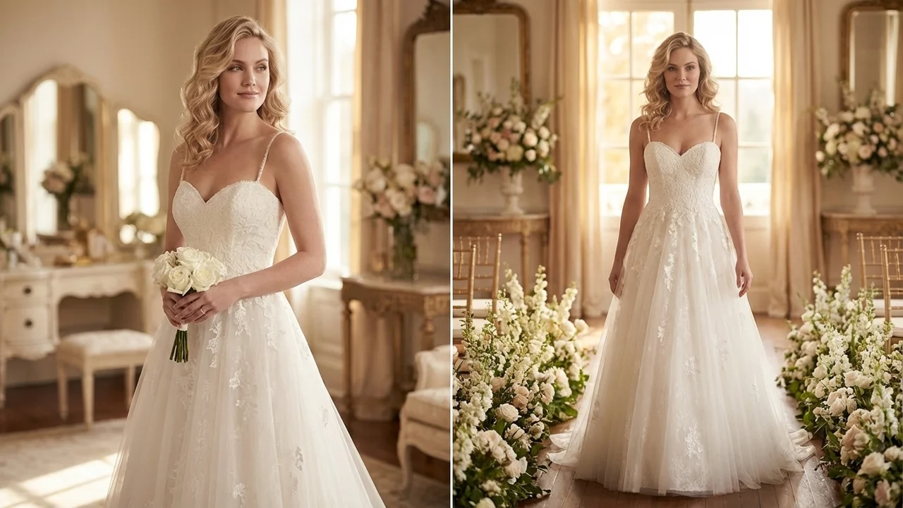 Evangeline Tulle Spaghetti Strap Princess Gown - 5