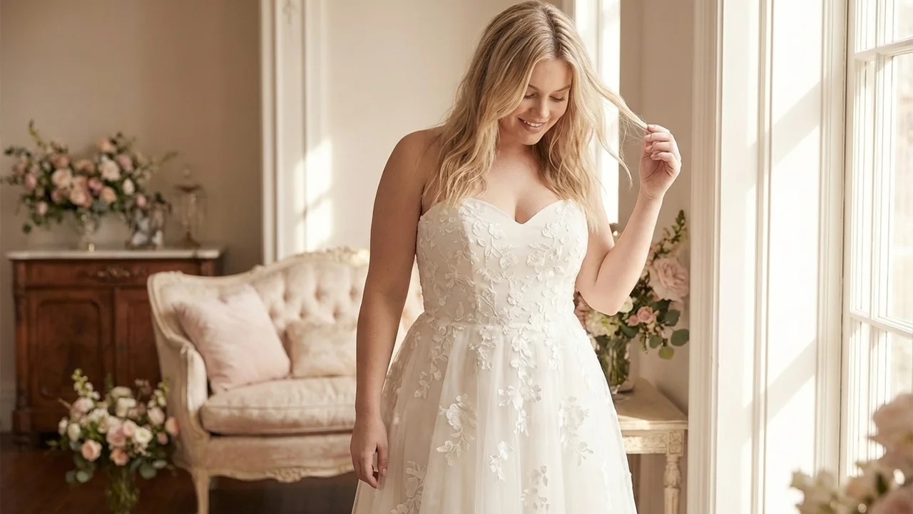 Eloise Floral Tulle Tea Length Gown - 5