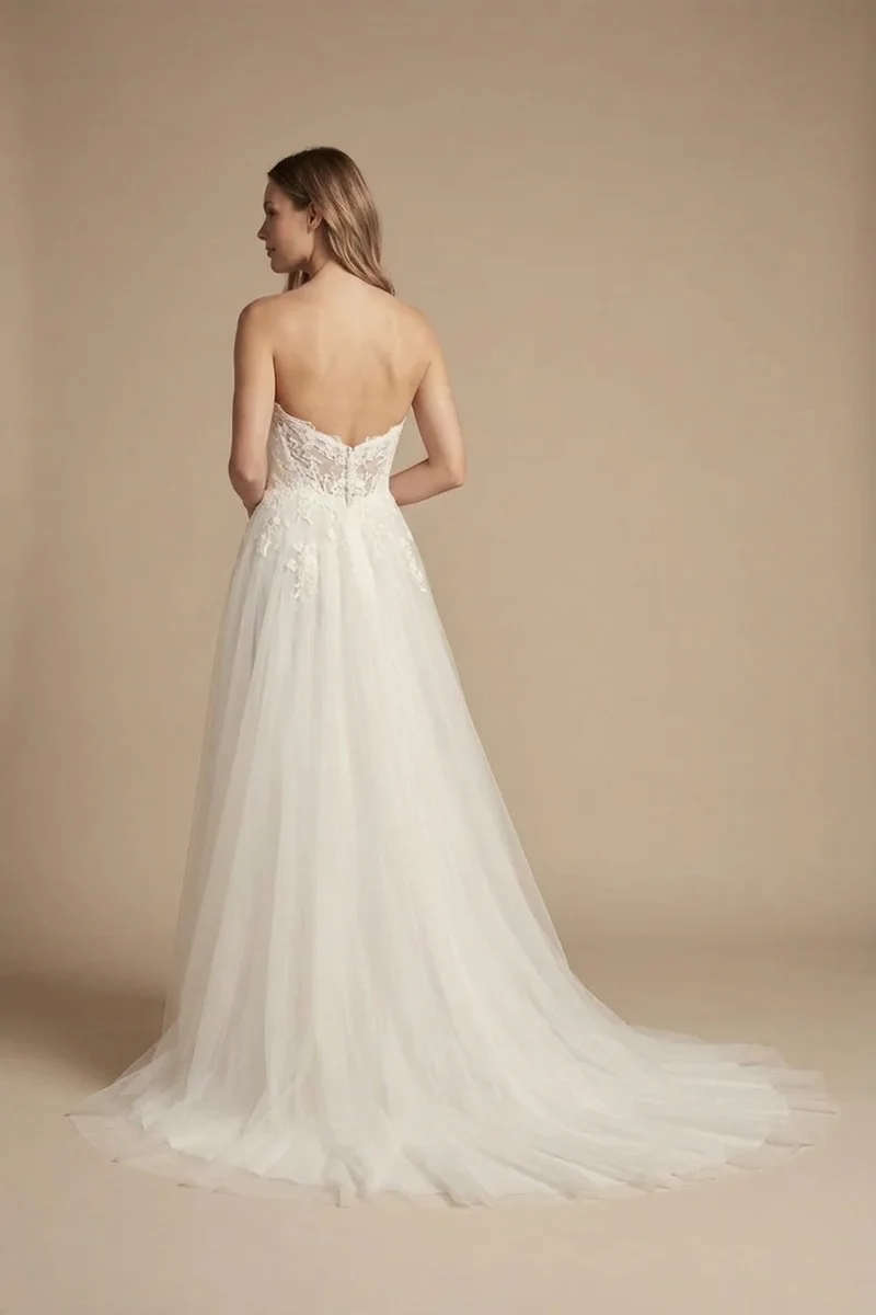 Tulle Sweetheart Wedding Dress Under $100 - 2