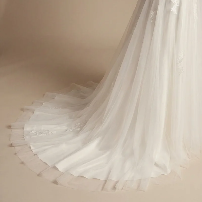 Tulle Sweetheart Wedding Dress Under $100 - 4