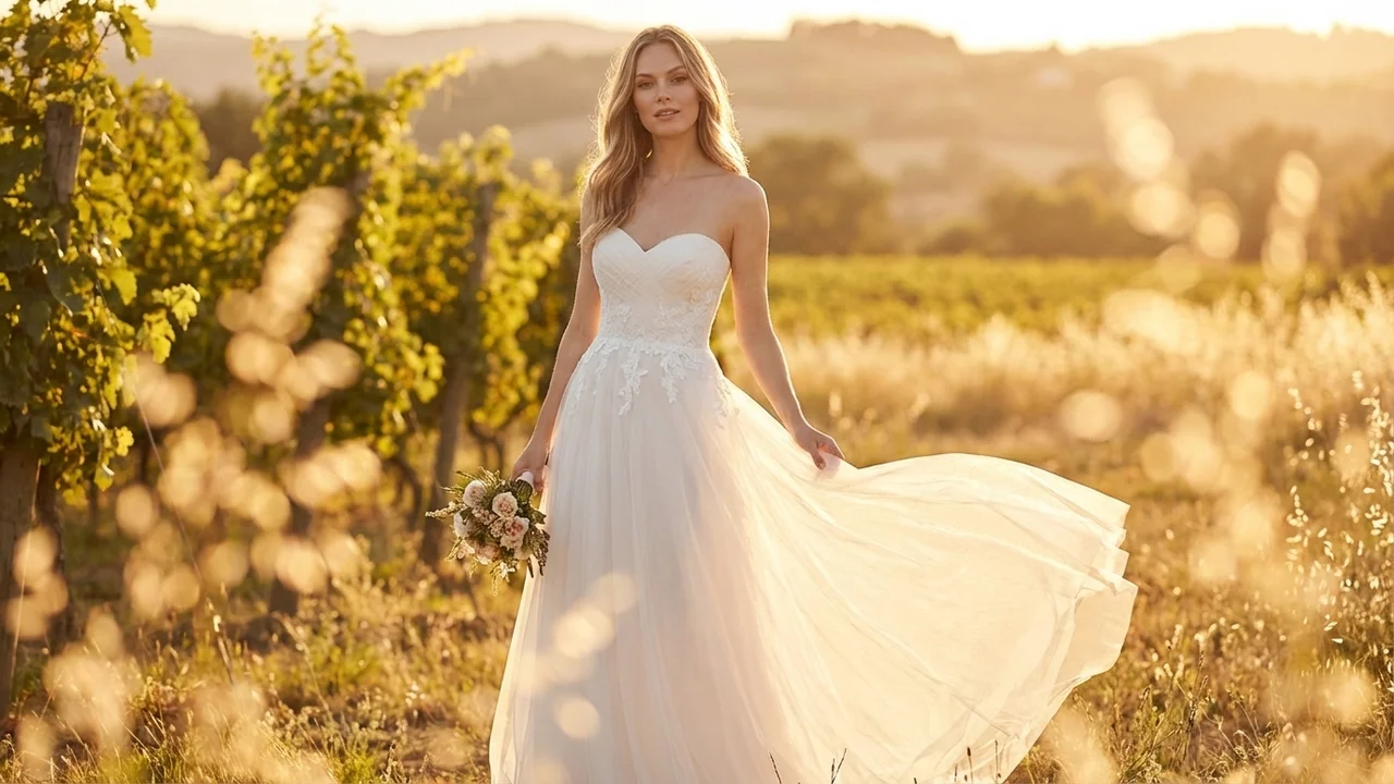 Tulle Sweetheart Wedding Dress Under $100 - 6