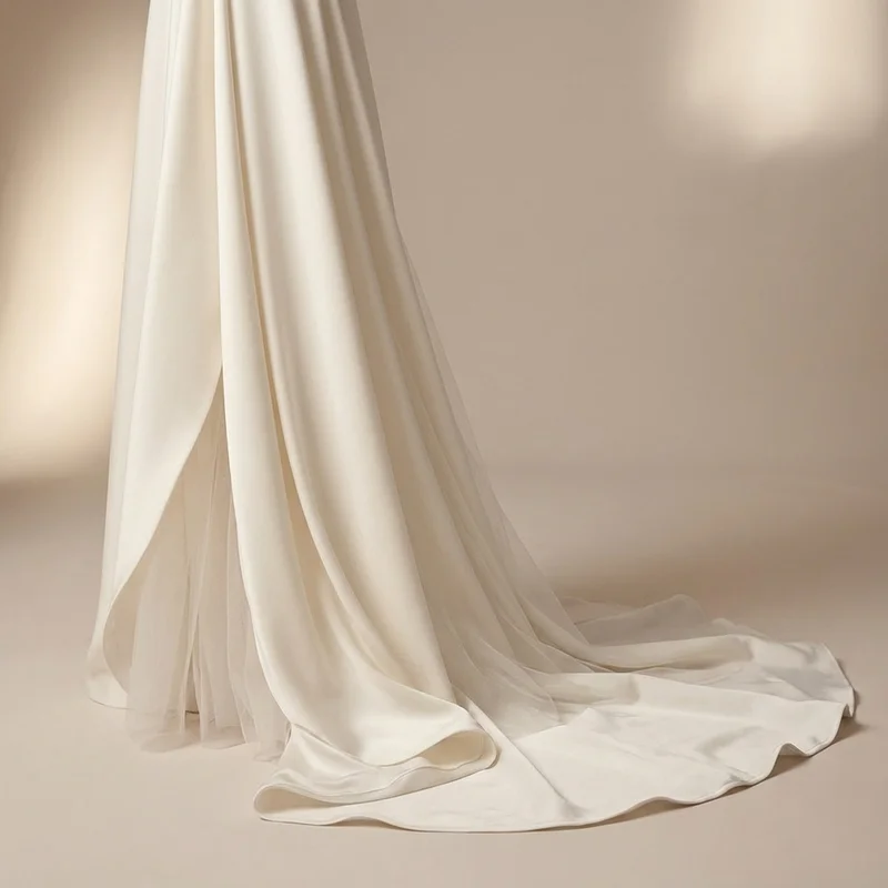 Adrienne Crepe Modern Wedding Dress Under $500 - 4