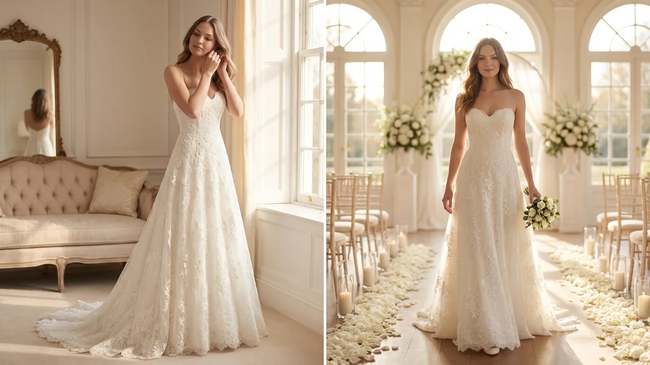 Rosalie Lace A-Line Wedding Dress Under $500 - 5