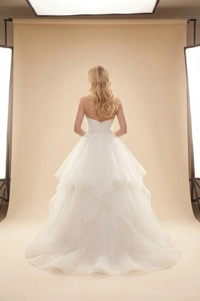 Vivienne Tulle Ball Gown Wedding Dress Under $500 - 2
