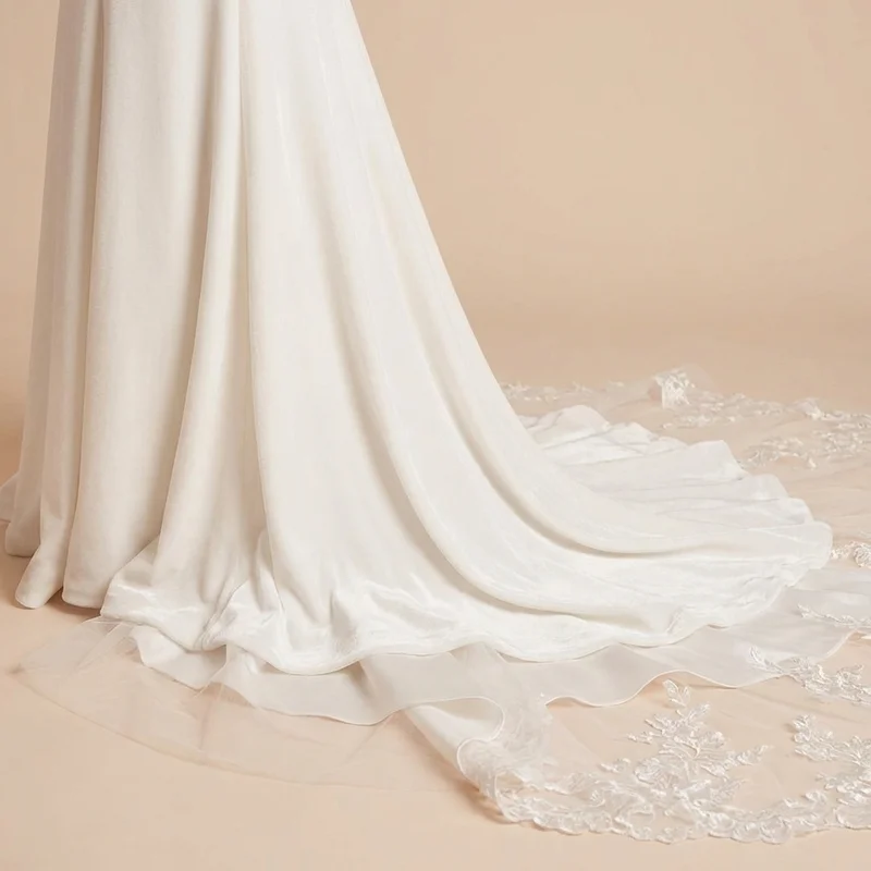 Odette Velvet Off-Shoulder Mermaid Dress - 4