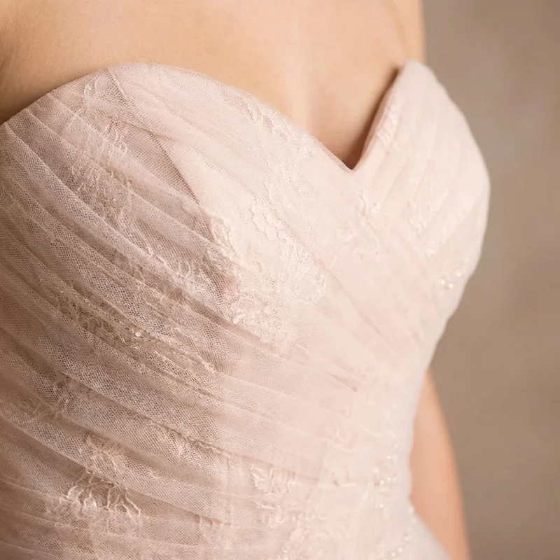 Rosalie Blush Pink Ball Gown Wedding Dress - 3