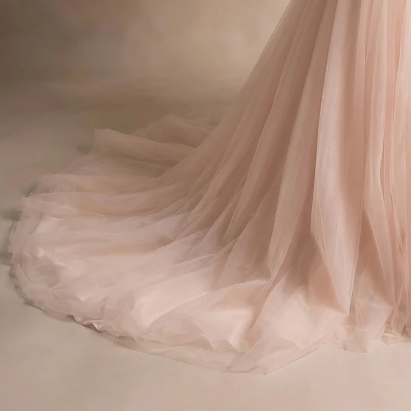 Rosalie Blush Pink Ball Gown Wedding Dress - 4
