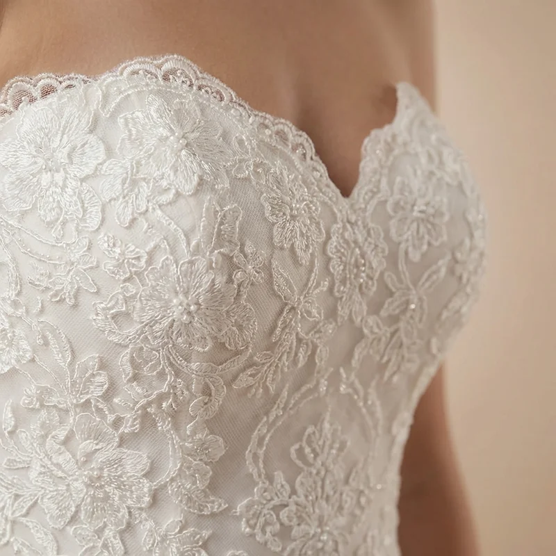 Valentina Lace-Up Corset Back Wedding Dress - 3