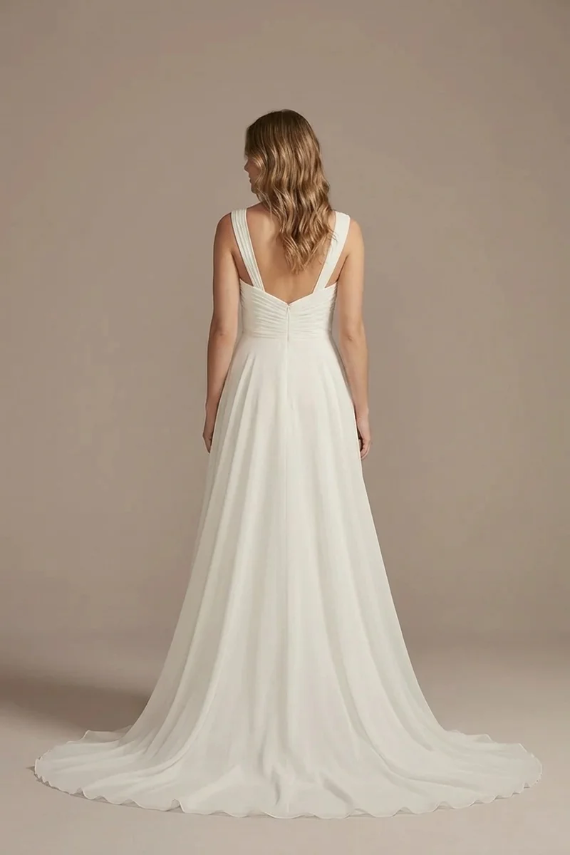 Breezy Chiffon Destination Wedding Dress - 2