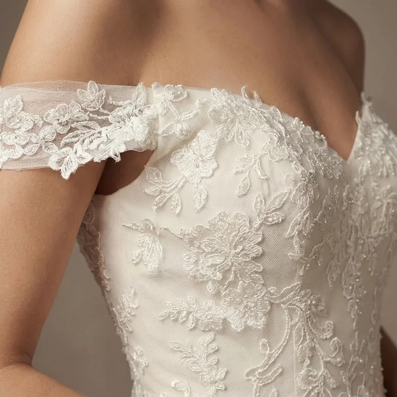 Celeste Ivory Tulle Ball Gown Wedding Dress - 3