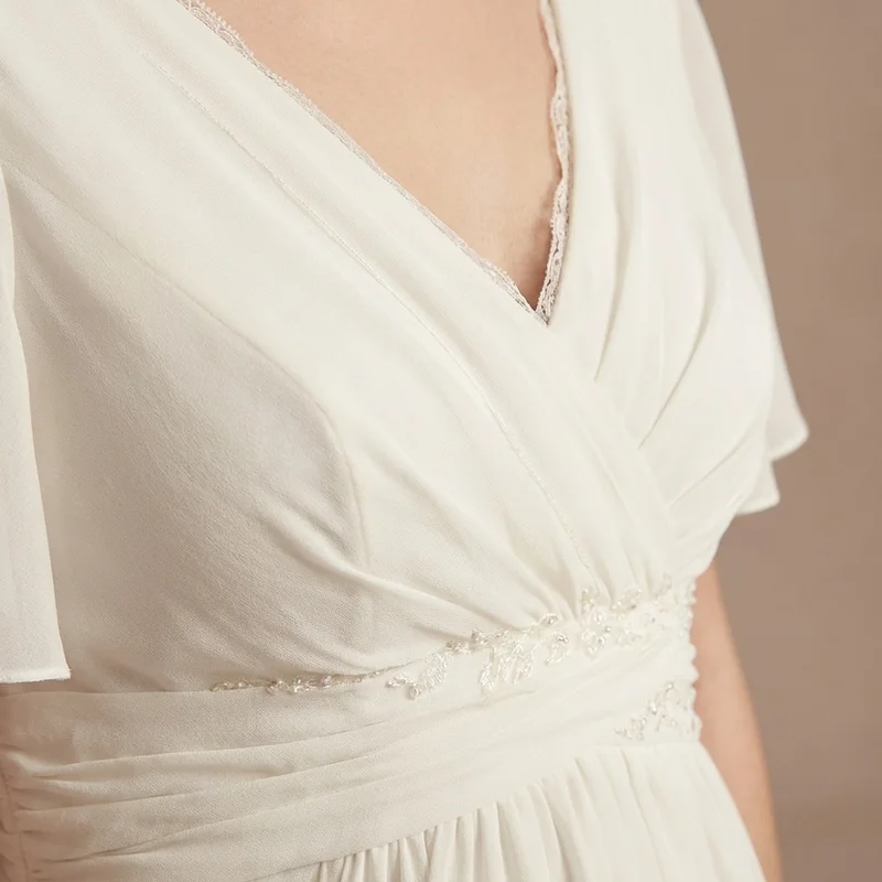 Eden Maternity Empire Waist Chiffon Wedding Dress - 3