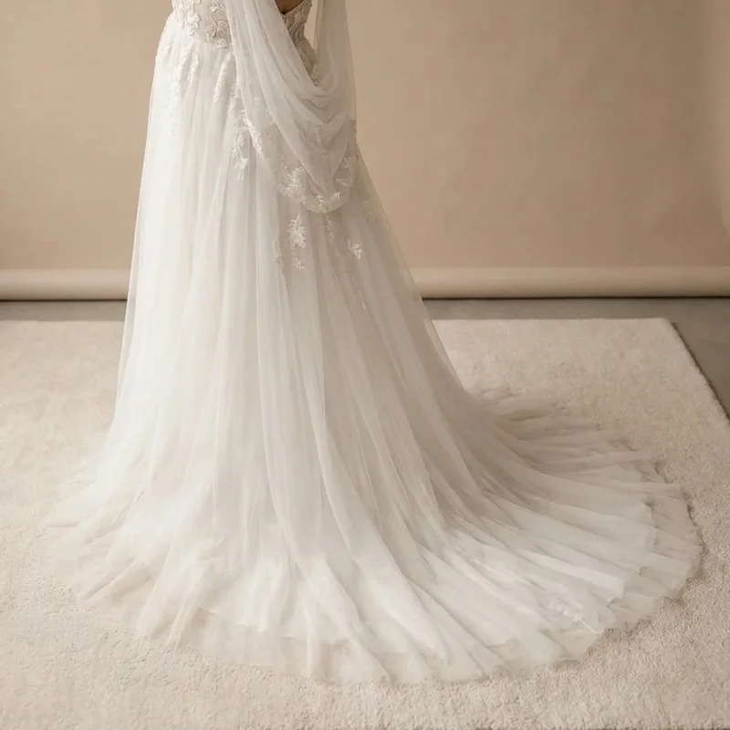 Dahlia Maternity Tulle A-Line Wedding Dress - 4