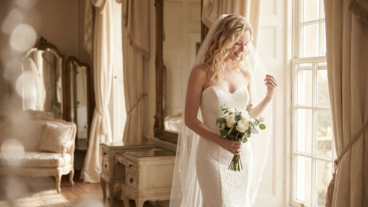 Sweetheart Lace Mermaid Wedding Gown - 5