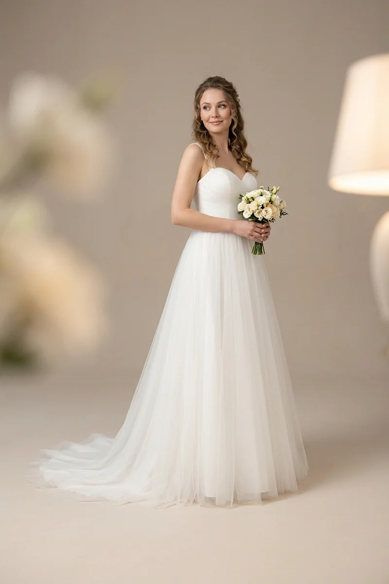 Sparkle Tulle Sweetheart A-Line Dress - 1