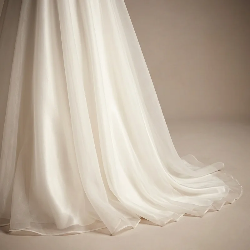 Clara Beaded Top & Organza Skirt Two Piece Wedding Dress - 4